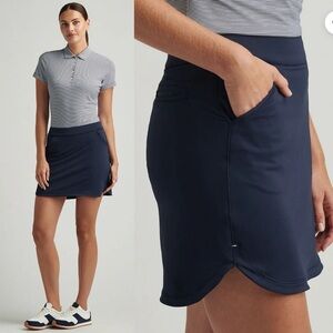 Peter Millar Essential Alice Petal Hem Skort Navy size Medium